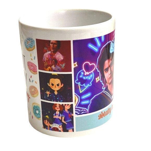 Stranger Things Steve totally tubular and cartoonish characters 8 oz mug New - Picture 3 of 5